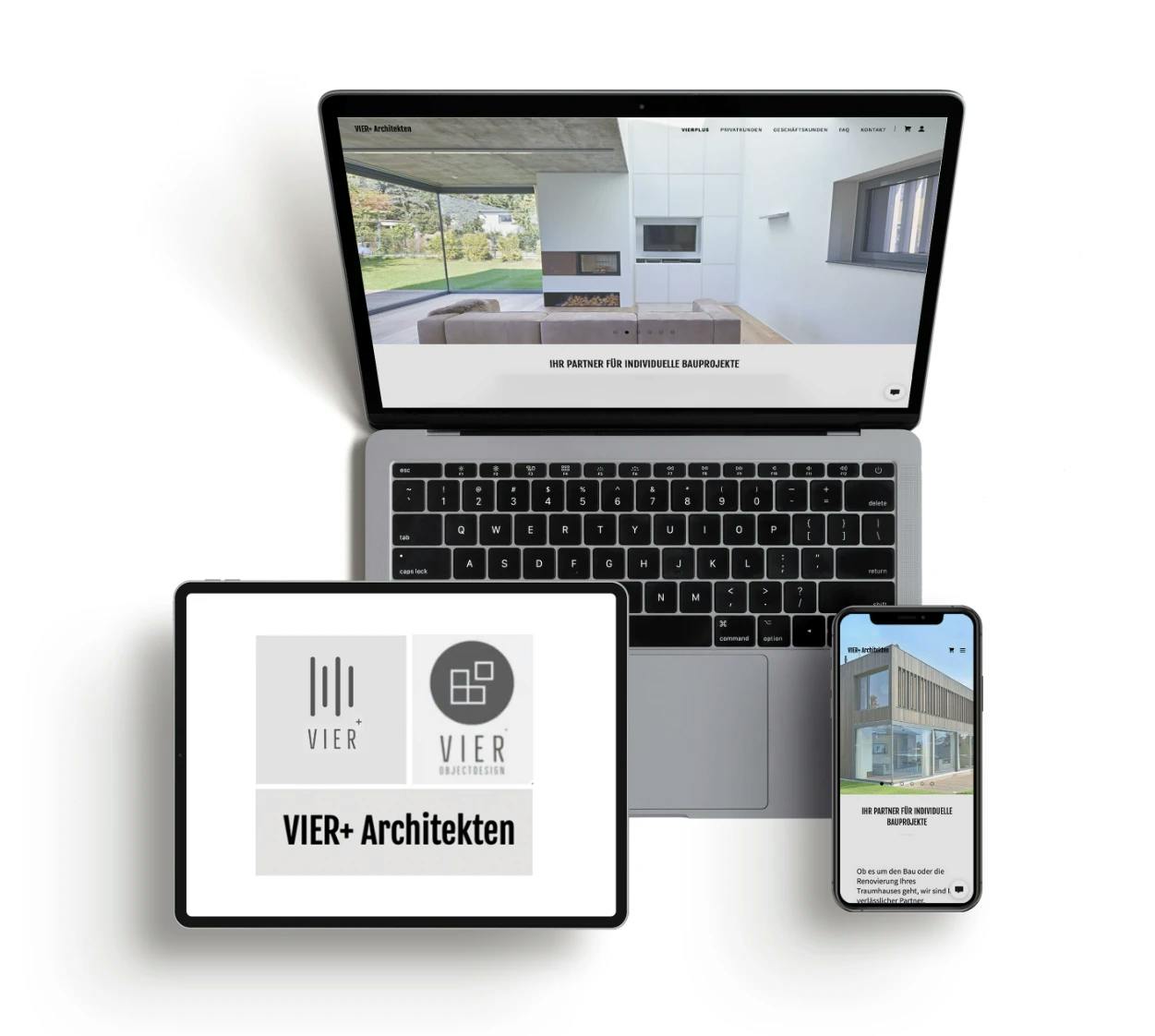 Vorher-Bild: Webseite von vierPLUS Architekten