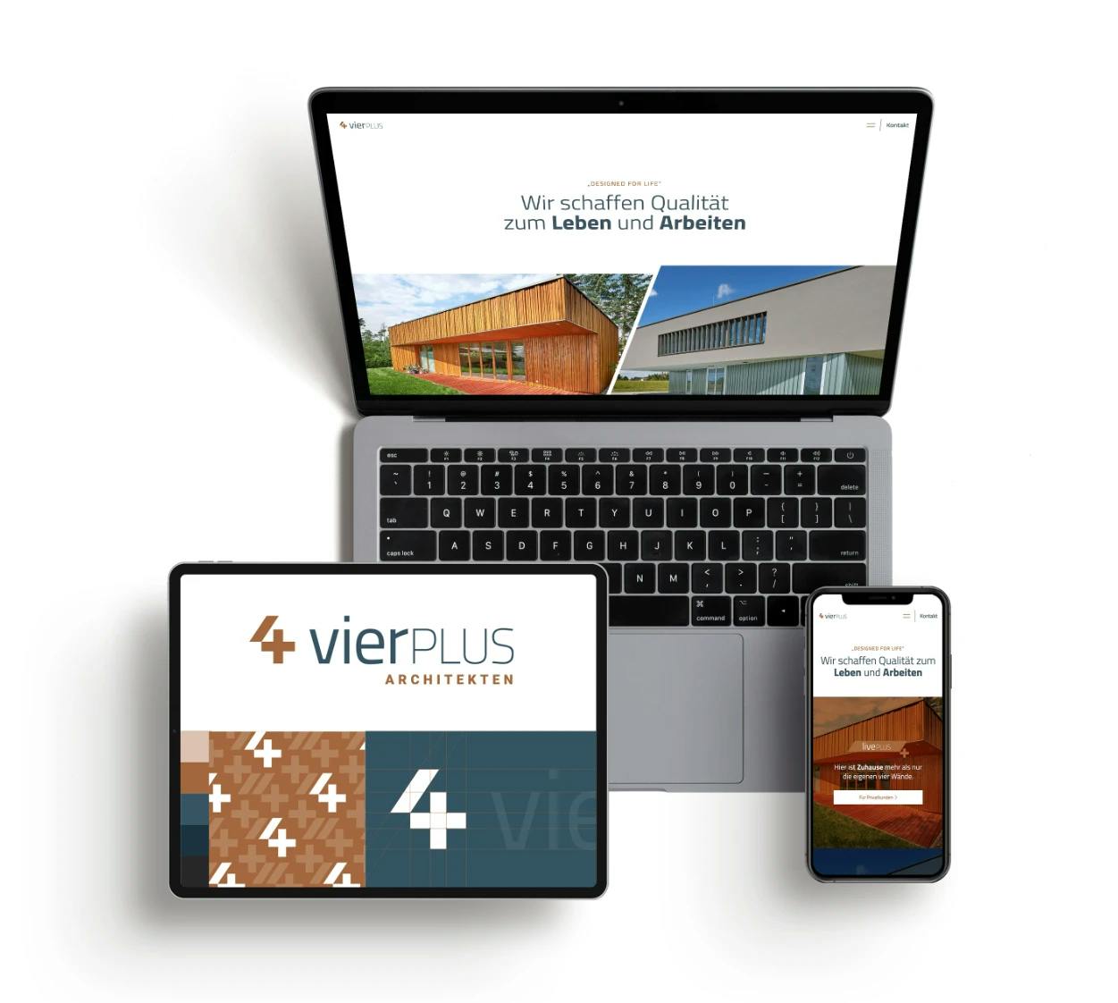 Nachher-Bild: Webseite von vierPLUS Architekten